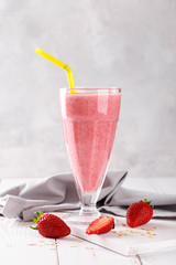 Healthy strawberry smoothie