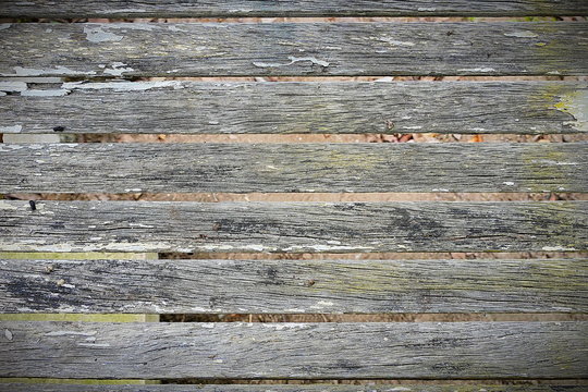 Old Vintage Wood Bars Fence for background.