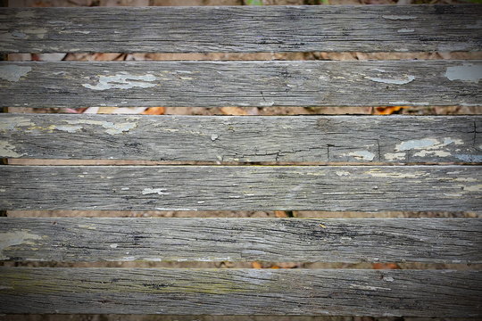 Old Vintage Wood Bars Fence for background.