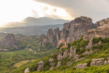 Roussanou Monastery at Meteora Monasteries in Trikala region, Greece.