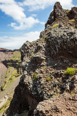 Vesuvius volcano crater next to Naples. Campania region, Italy