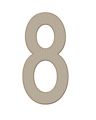 Home Bread Numbers 8 on White Background xxl