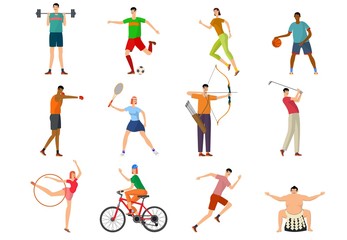 Fototapeta na wymiar Multi sport vector icon set. Easy to edit and use in any project.