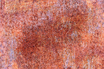 Grunge metal coroded texture. Old rusty metal plate heavily aged corrosion stain creates a grungy...