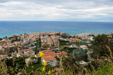 Obraz premium The city of Tropea in the Province of Vibo Valentia, Calabria, Italy.