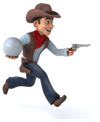 Fun Cowboy - 3D Illustration