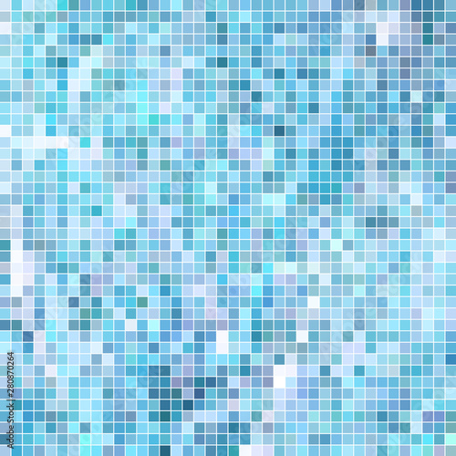Abstract Vector Square Pixel Mosaic Background Stock Image And