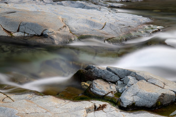 Amazing waterfalls at the Val Vertova river. Vertova,Bergamo, Italy