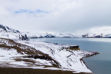 Oskjuvatn lake at Askja, central Iceland landmark
