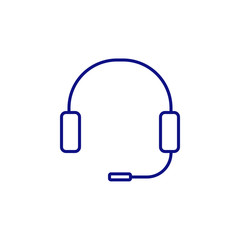 Headphone vector icon. Call support