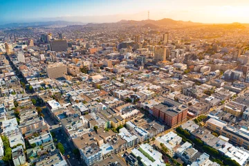 Foto op Aluminium Aerial view of San Francsico, CA residential area © Tierney