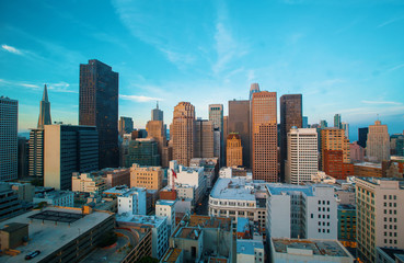 Obraz premium Downtown San Francisco skyline buildings and skyscrapers