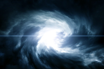 Blurred Whirlwind in the Clouds