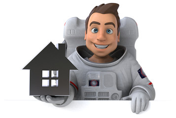 Fun astronaut - 3D Illustration