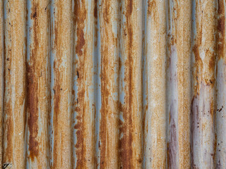 old rusty corrugated metal surface