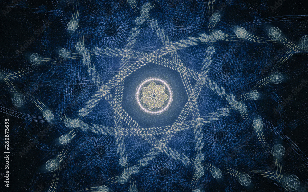Fototapete digital generated image in the form of abstract geometric shapes of various shades and colors for us