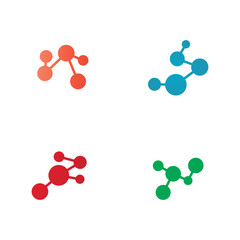 Molecular structure chemical atoms vector