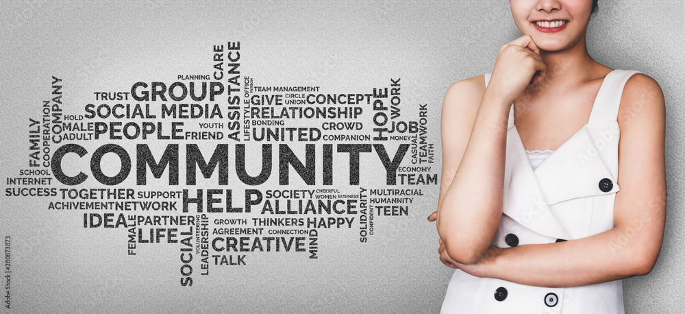 Poster human resources recruitment and people networking concept. modern graphic interface showing professi