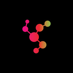Molecular structure chemical atoms vector