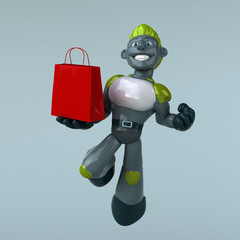 Green Robot - 3D Illustration