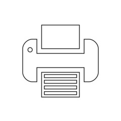 Printer Icon Vector. Office equipment illustration symbol. Fax logo.