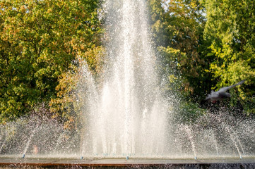 Naklejka premium City fountain in summer.