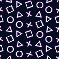 cross triangle square circle pattern design playstation 5 game Sony play station 4 symbols icons 