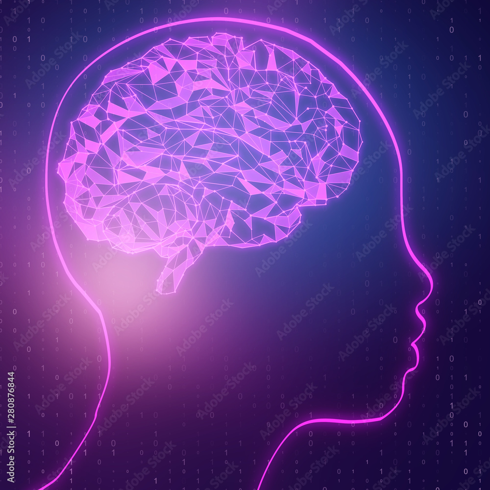 Poster artificial intelligence and software concept