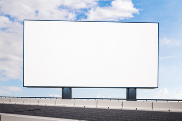 Fototapeta premium Empty white billboard
