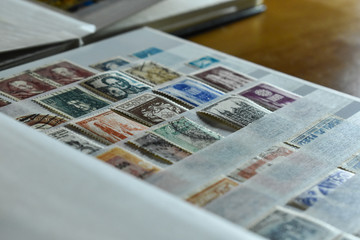 Old French stamps in album