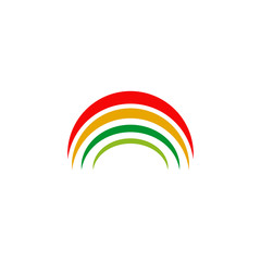 Rainbow logo design vector template