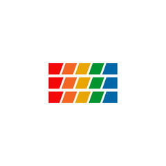 Rainbow logo design vector template