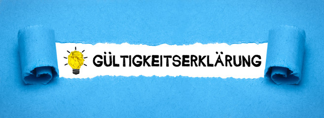 Gültigkeitserklärung