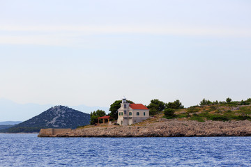 Fototapeta premium old house on the sea