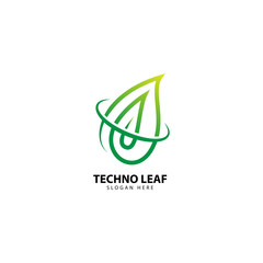 Technology Leaf Logo Design Inspiration