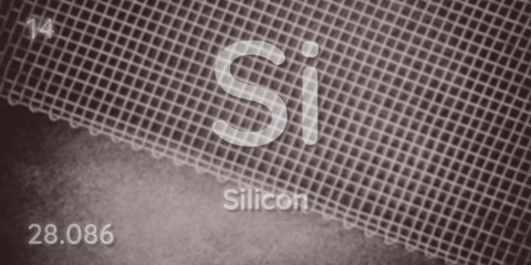 Silicon chemical element  physics and chemistry illustration backdrop