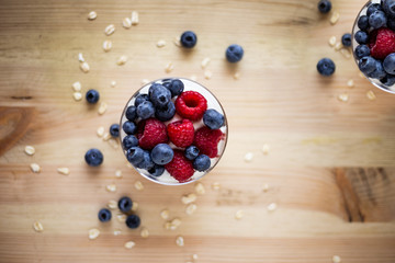 Greek yoghurt with red fruits