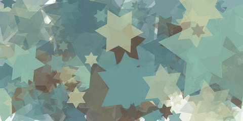 Abstract Generative Art color distributed Stars background illustration