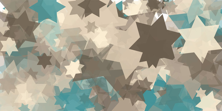 Abstract Generative Art color distributed Stars background illustration