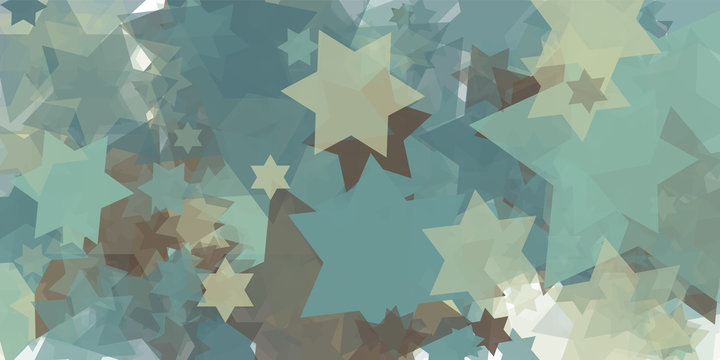 Abstract Generative Art color distributed Stars background illustration