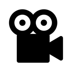 Fotobehang Video Camera vector icon. Movie Camera illustration logo. Play symbol. © Denys