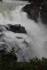 Rush Of The Athabasca Falls, Jasper National Park, Alberta
