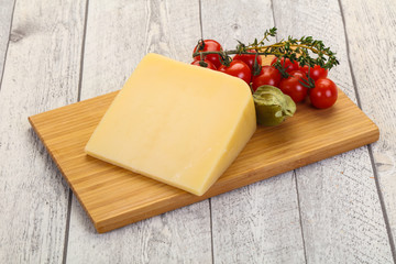 Hard parmesan cheese piece