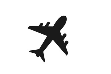 Airplane black icon, travel icon 