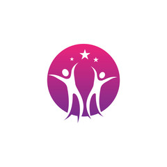 Human character logo sign