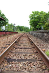 川湯駅とレール
