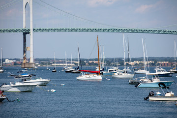 yachts in harbor