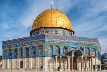 Mosque of Al-aqsa or Dome of the Rock in Jerusalem, Israel