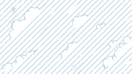 Cloud linear blue color background