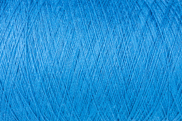 background of blue wool on a cone